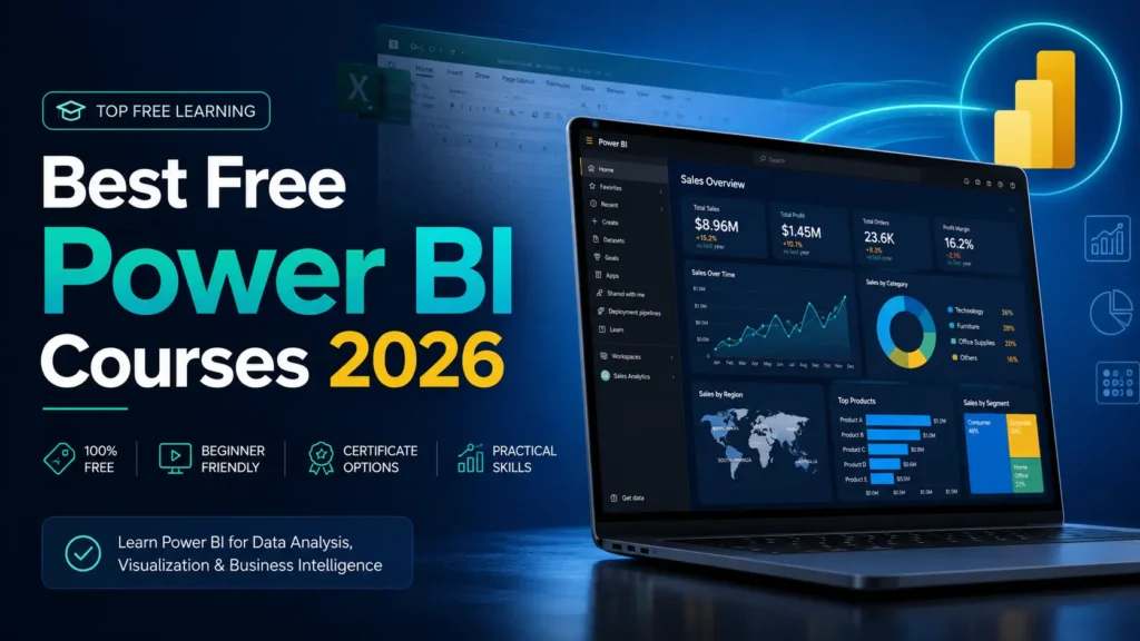 Best free Power BI courses online in 2026 for Excel users - Complete learning roadmap and course comparison