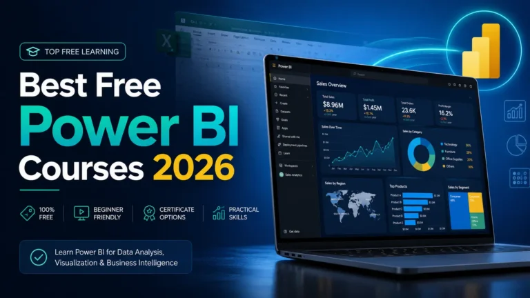 Best free Power BI courses online in 2026 for Excel users - Complete learning roadmap and course comparison