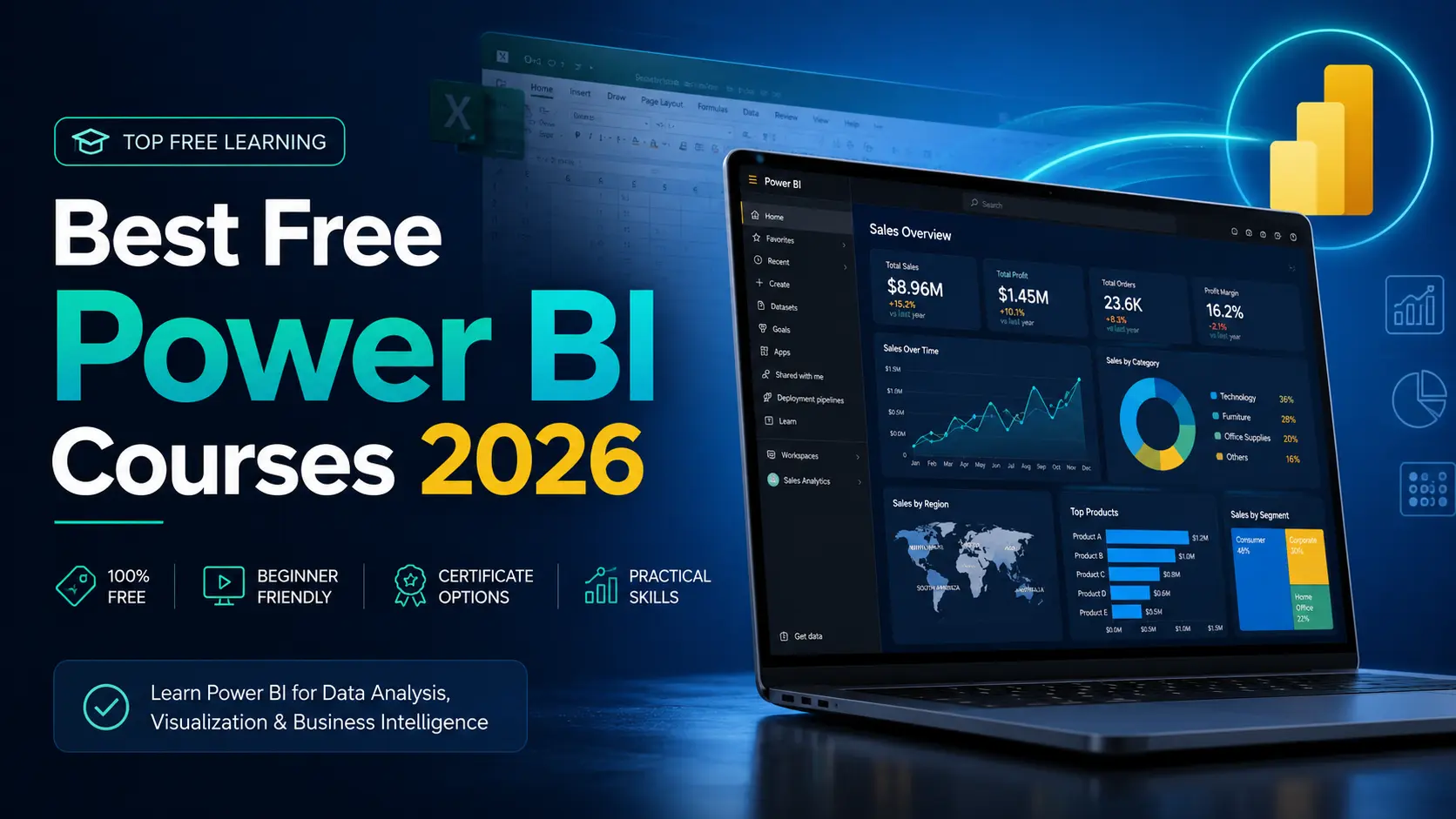 Read more about the article Best Free Power BI Courses Online in 2026: The Ultimate Guide for Excel Users & Data Analysts